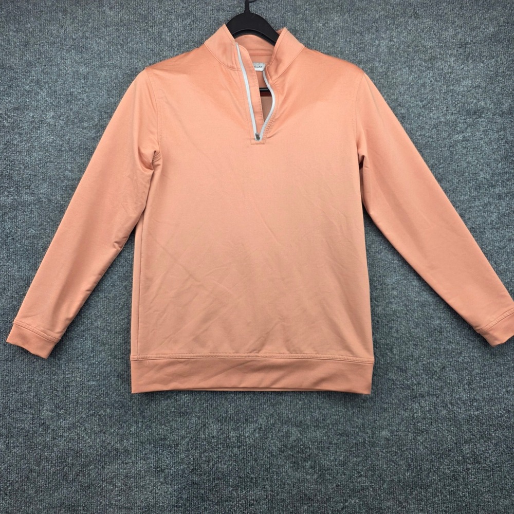 Peter Millar Kids Peach Quarter Zip Pullover Performance Stretch Top Size M 9-10
